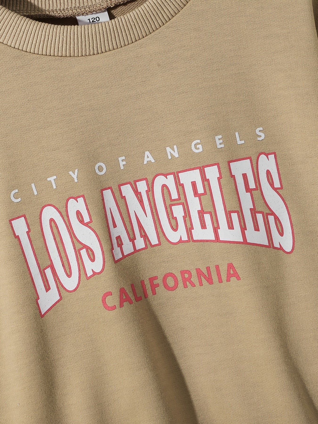 LOS ANGELES Boys Crew Neck Pullover Sweatshirt Long Sleeve Tops Kids Clothing