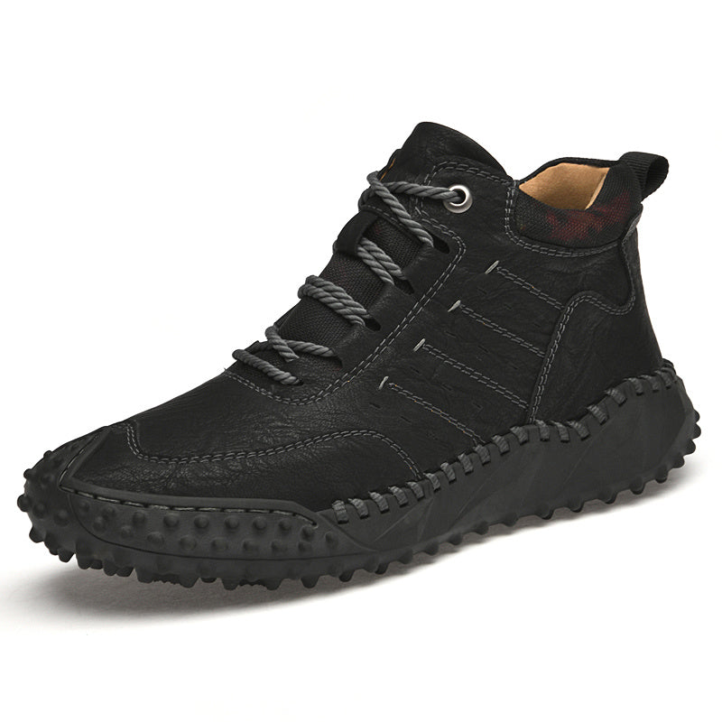 Men's Retro Stitch Ankle Boots for Outdoor Climbing