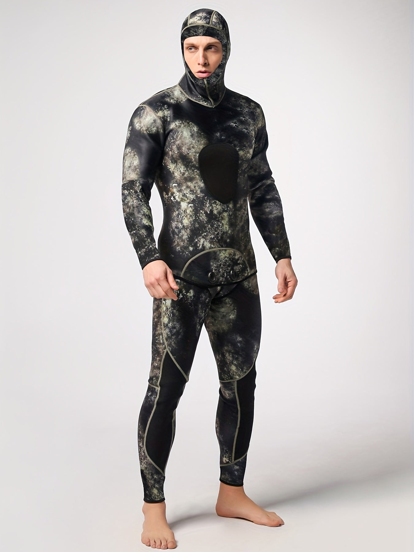 Men's 1.5mm Neoprene Hoodie Wetsuit Full Suit