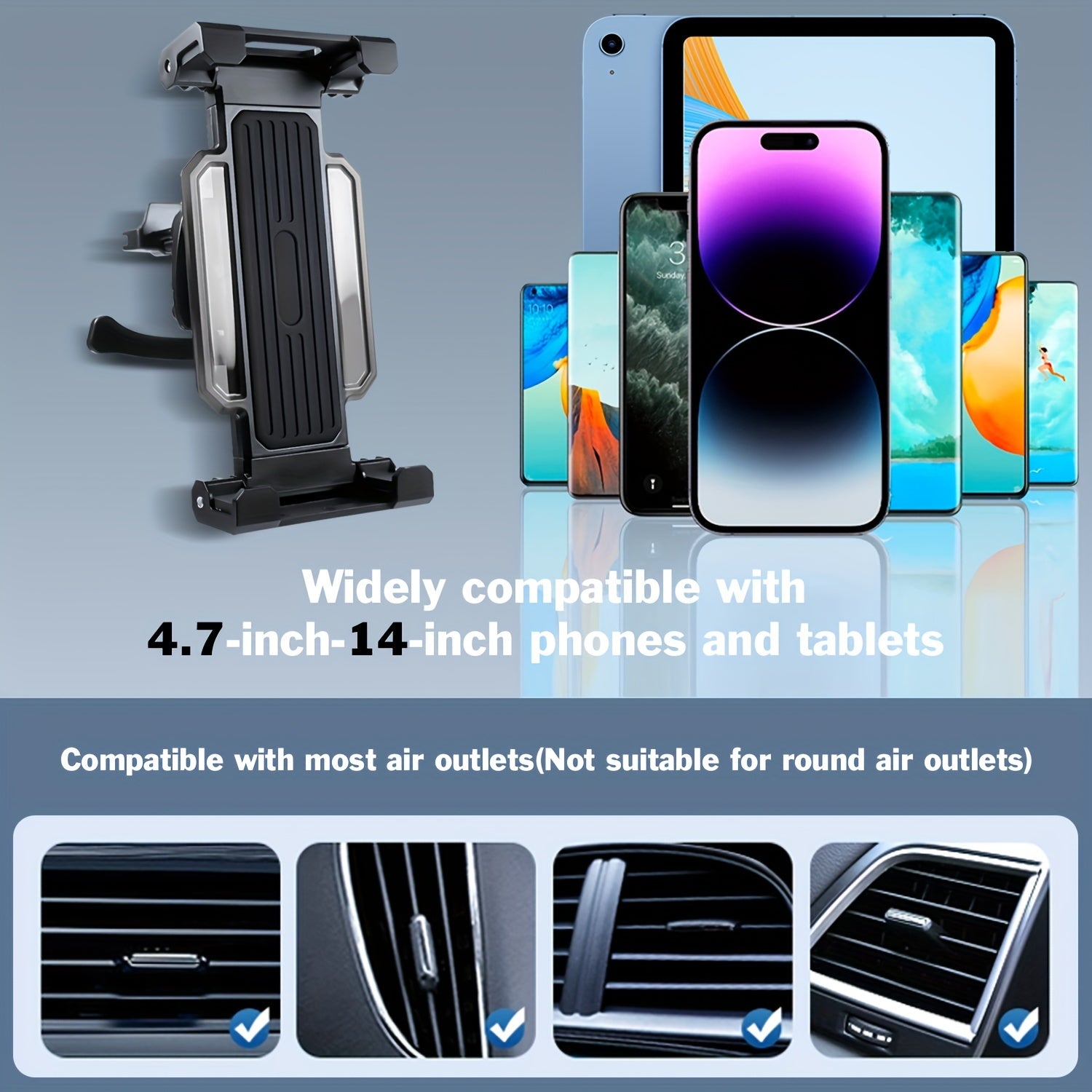 Car Phone Tablet Holder Mount Upgraded Support Function