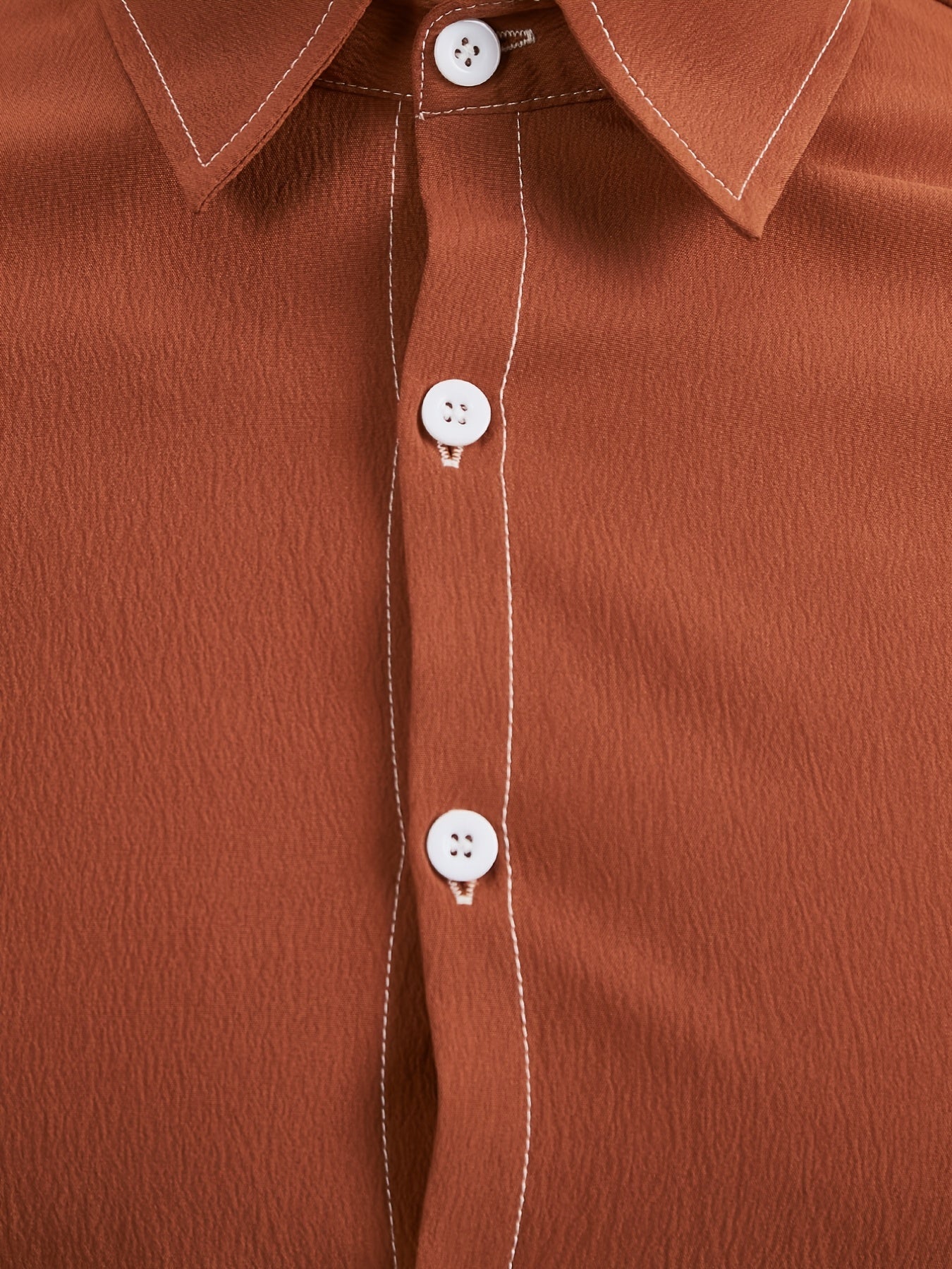 Men's Camp Collar Long Sleeve Regular Fit Solid Casual Dress Shirt