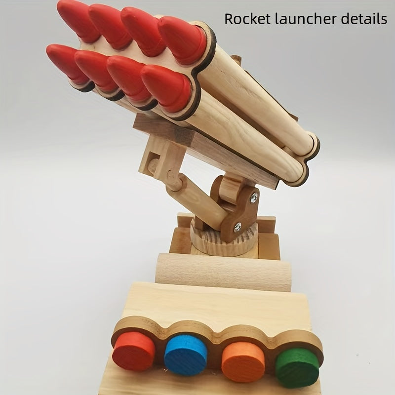 Rocket Military Wooden Model Car Toy Gift Hot Ornament