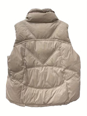 Women's Sleeveless Puffer Vest Stand Collar