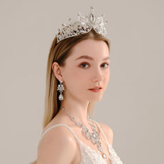 3PCS Wedding Dress Dinner Accessories Bridal Jewelry Set