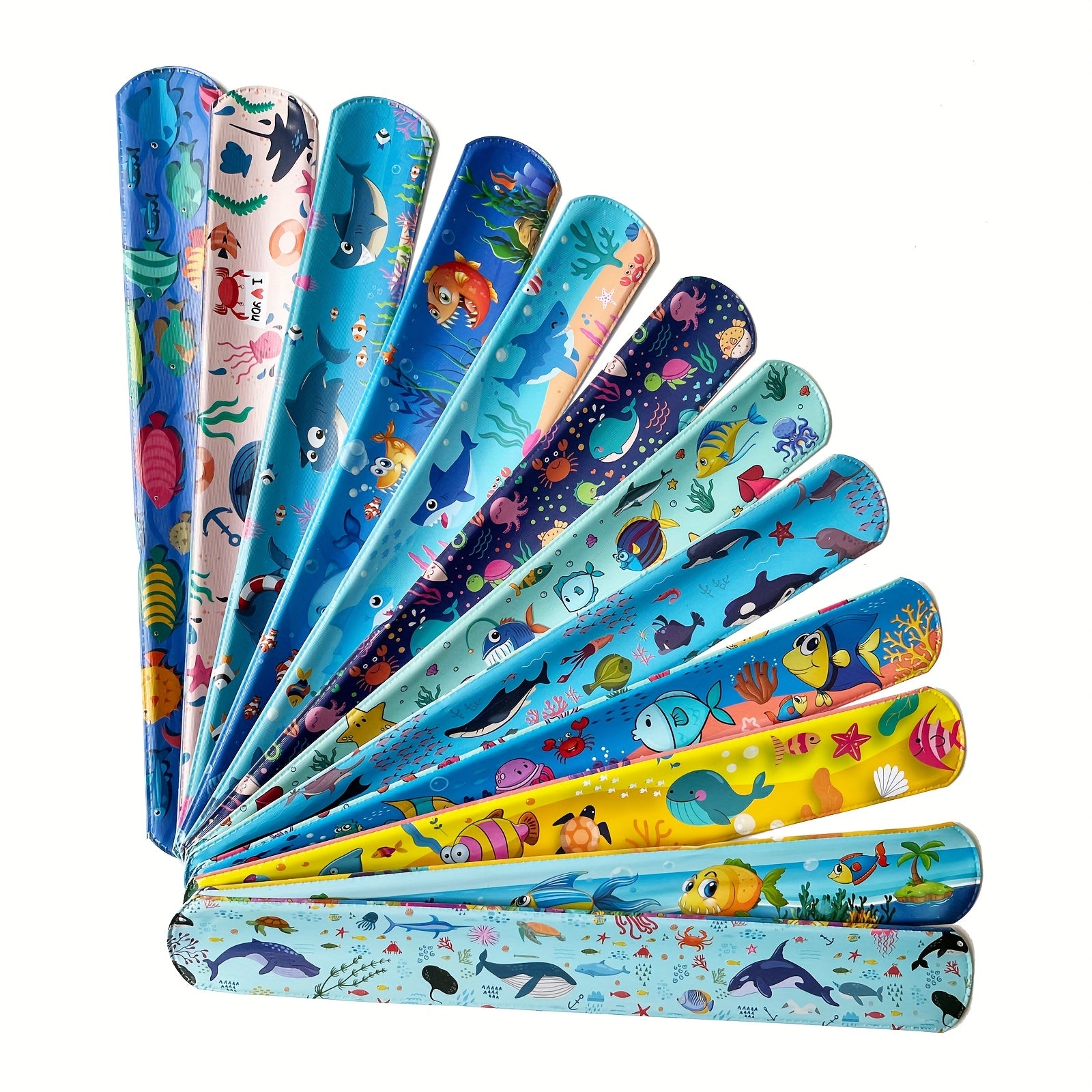 24pcs Ocean Animal Slap Bracelets Marine Life Designs Birthday Party Favors