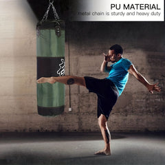 Punching Bag Kick Boxing Set with Ceiling Hook - MMA Kickboxing Home Gym