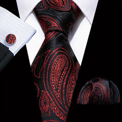 Barry Wang Paisley Floral Necktie Set