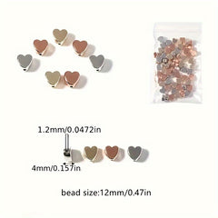 20pcs 12mm Heart Acrylic Beads DIY Jewelry Bracelet Necklace Charms