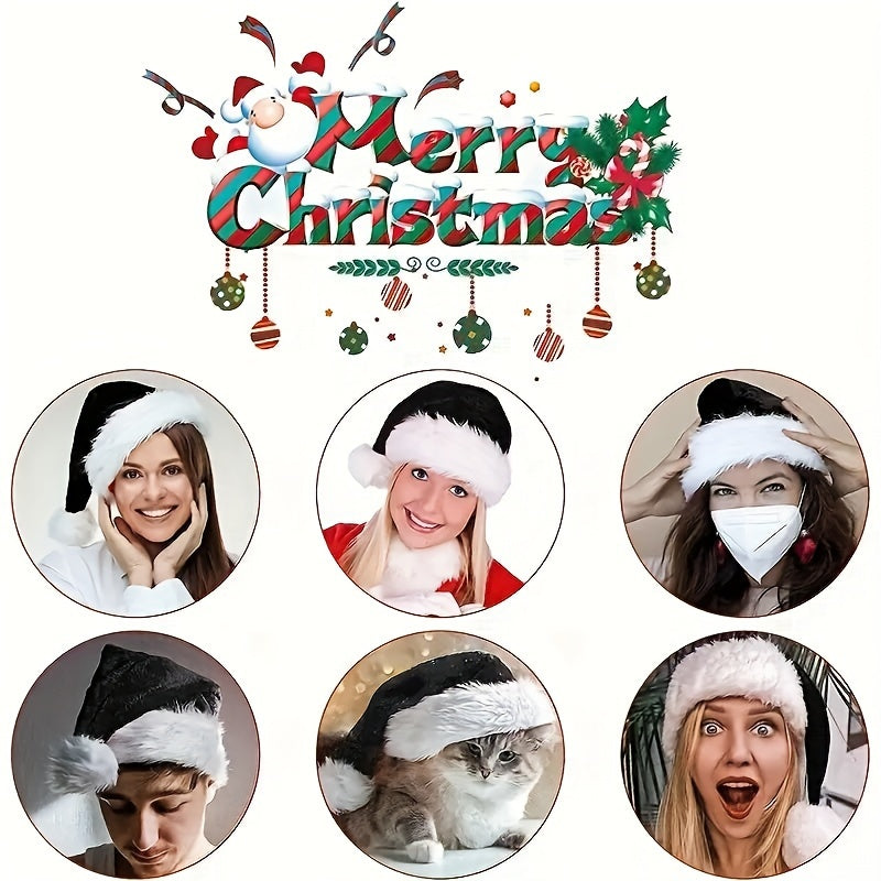 1pc Plush Santa Hats Christmas Party Decors