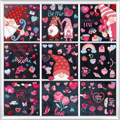 Heart Tree Window Clings Double Sided Decor for Valentines Home