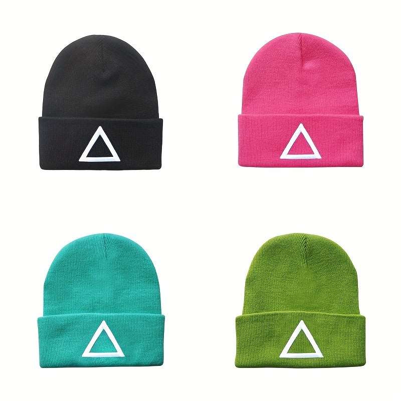 Embroidered Knit Hat for Men