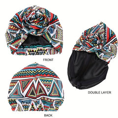 Boho Turban Cap Flower Print Head Wrap Bonnet Beanie Head Scarf Chemo Hats