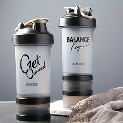 500ml Plastic Fitness Shaking Water Cup Portable Anti Drop Bottle