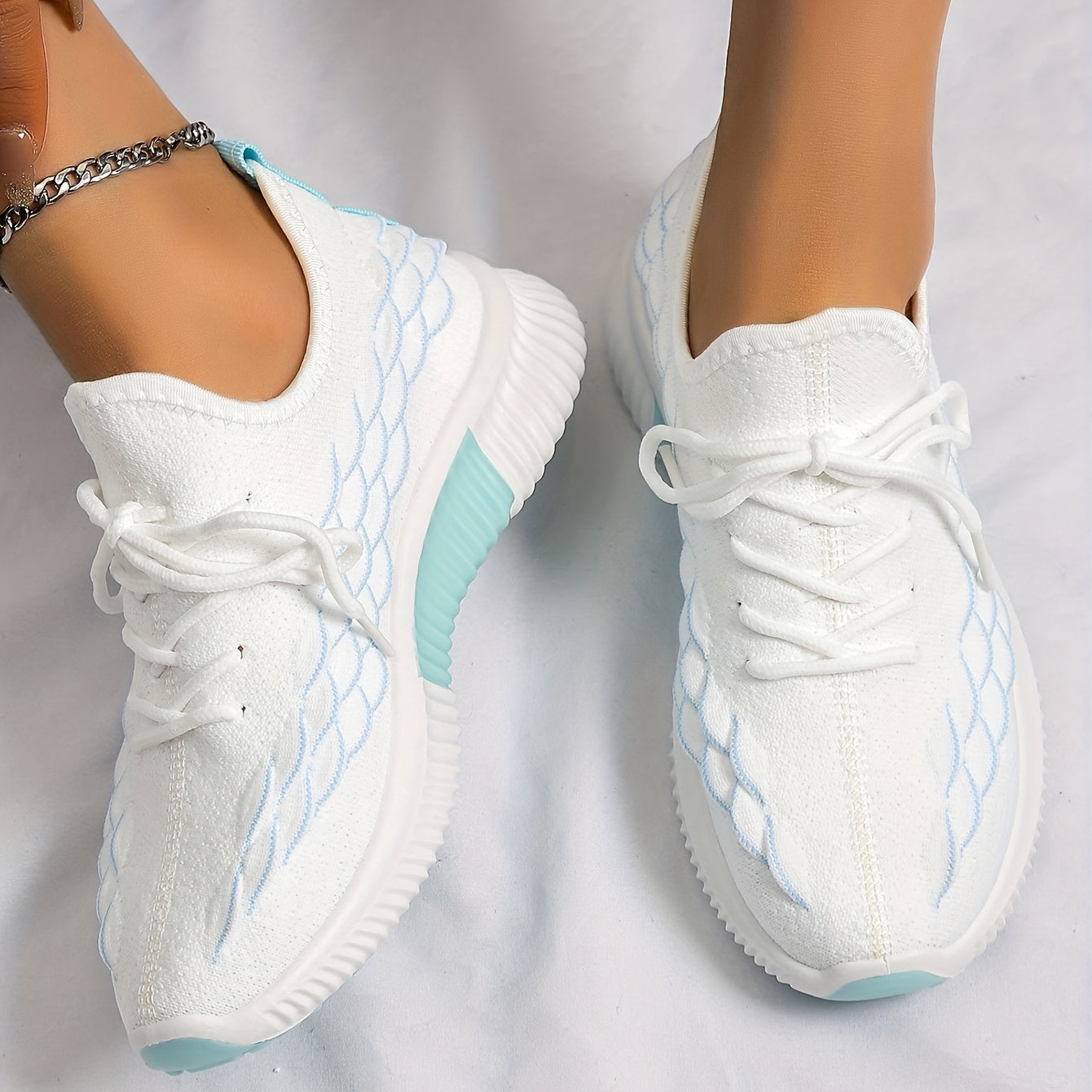 Women's Mesh Breathable Sports Shoes Lightweight Platform Travel Walking Shoes