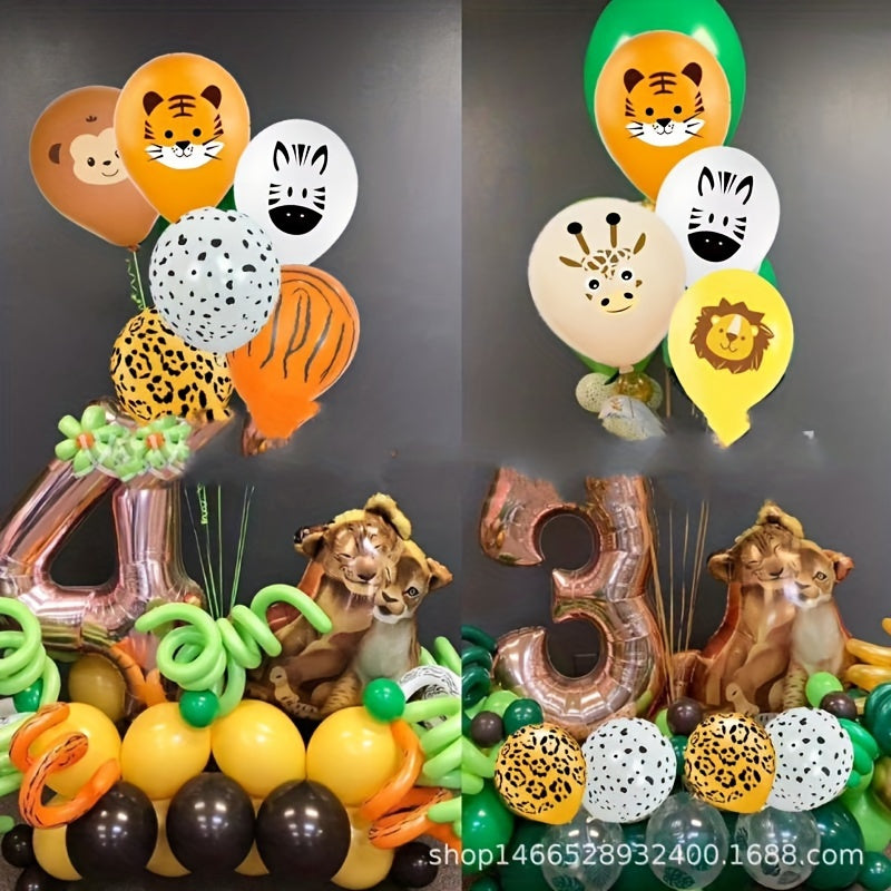 Forest Animal Theme Scene Balloon Set Birthday Decoration Props