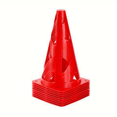 9/16pcs Hollow Soccer Ball Training Cones Small Cones With Mesh Bag
