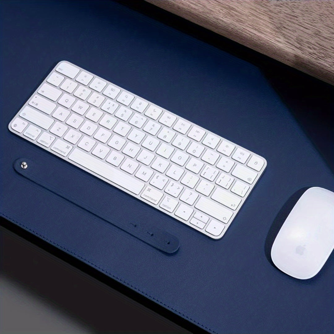 Dark Surface Leather Mouse Pad Stitched Edges Computer Mouse Pad 60