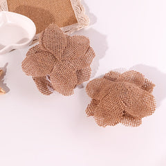 European American Sackcloth Flowers Christmas Wedding Party Shoe Hat Flower