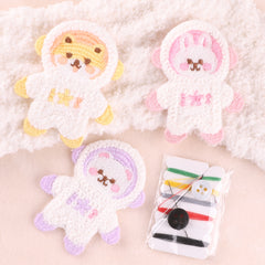 4pcs Space Bear Patches for Girls Clothing DIY Hand Sewing