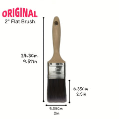 1pc Flat Paint Brush For Walls 5.08cm Easy to Clean Soft Filament