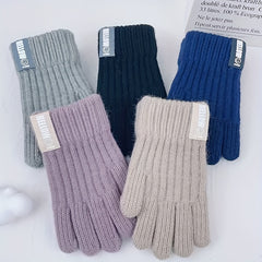 Kids' Warm Knitted Gloves for Winter Weather