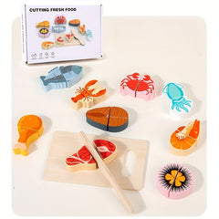 Wooden Pretend Play Food Toy Set for Kids