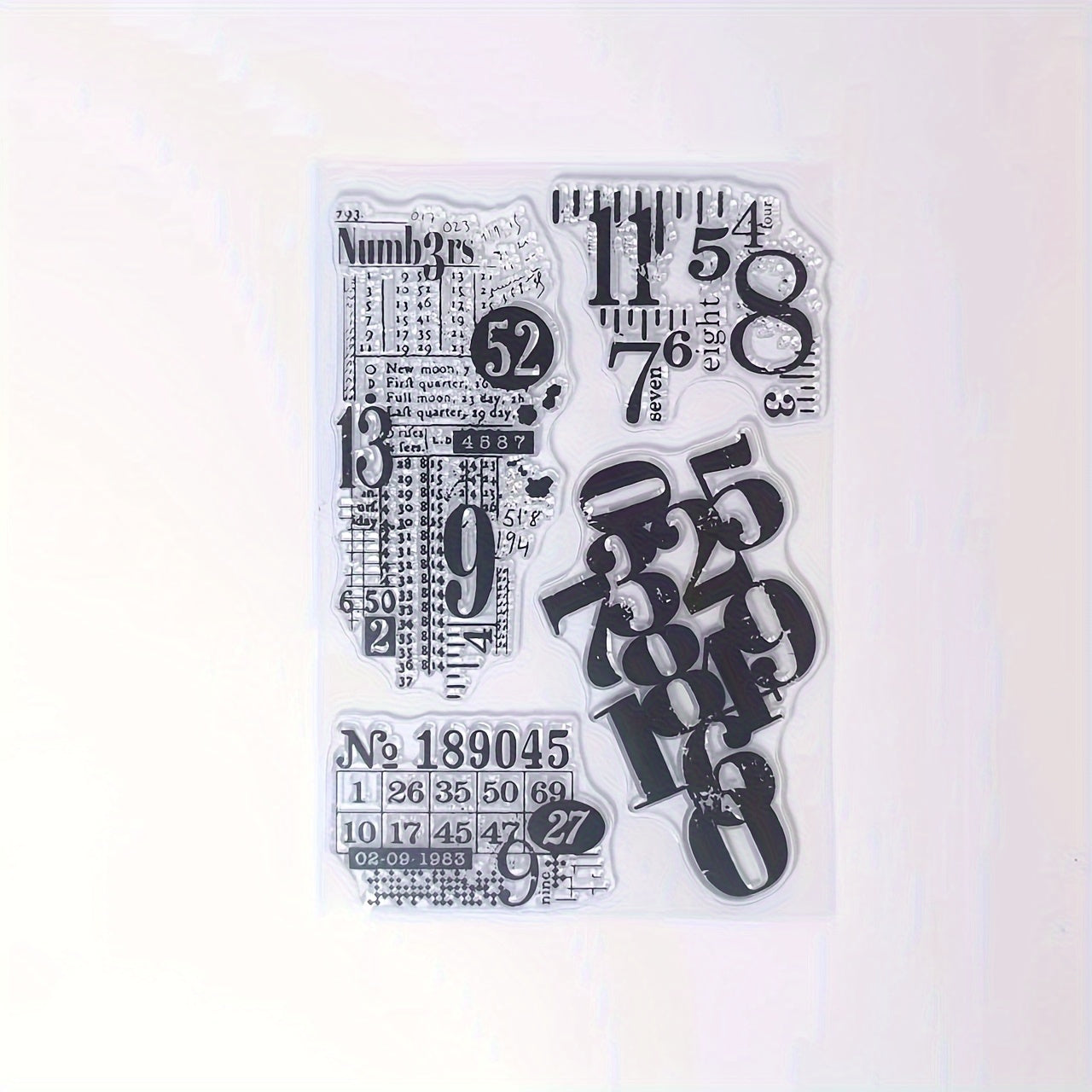 Numbers Stamps & Labels Clear Stamps DIY Crafts