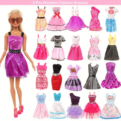 31pc Doll Clothes & Accessories: Dresses, Gowns, Swimsuits, Outfits, Shoes