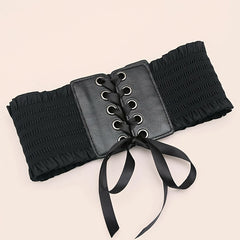 Elastic Lace-Up Corset Waist Belt for Women