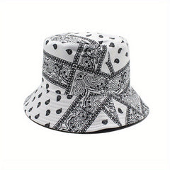 Paisley Pattern Reversible Bucket Hat for Outdoor