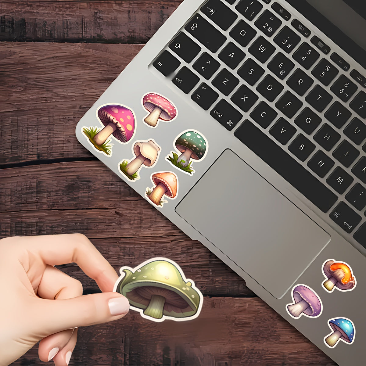 52pcs Mushroom Stickers Waterproof Laptop Phone Skateboard Deco
