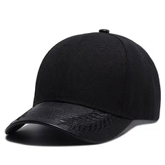 Men's PU Leather Baseball Cap Wheat Ear Design