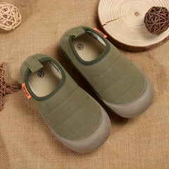 Boy's Solid Slip On Shoes Comfy Non Slip Casual Thermal Sneakers For Kids