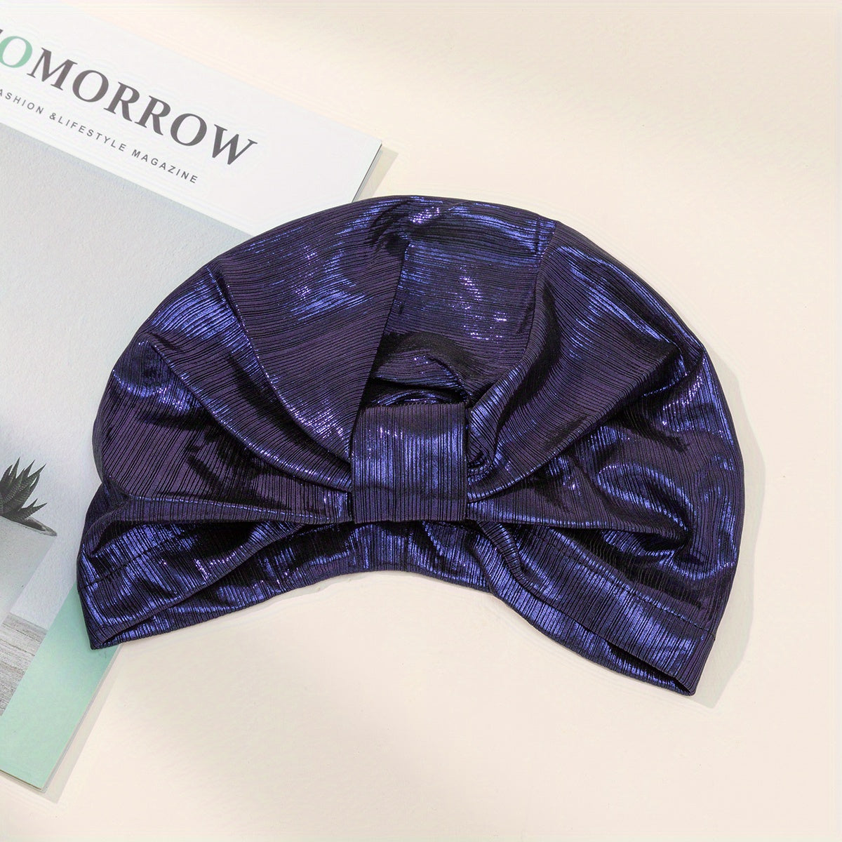 Solid Turban Cap Head Wrap Elastic Hijab Bonnet Women Bandana Beanies