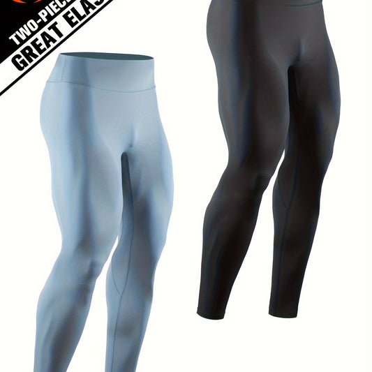Men's Thermal Leggings Outdoor Running Training Compression Pants