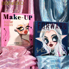 2-in-1 Eyeshadow & Highlighter Set - Matte, Shimmer, Metallic Shades