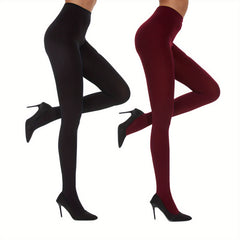 2 Pack Slim High Waist Opaque Tights Women's Stockings