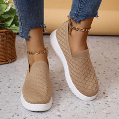Women's Lightweight Breathable Road Running Shoes Slip on Casual Board Shoes