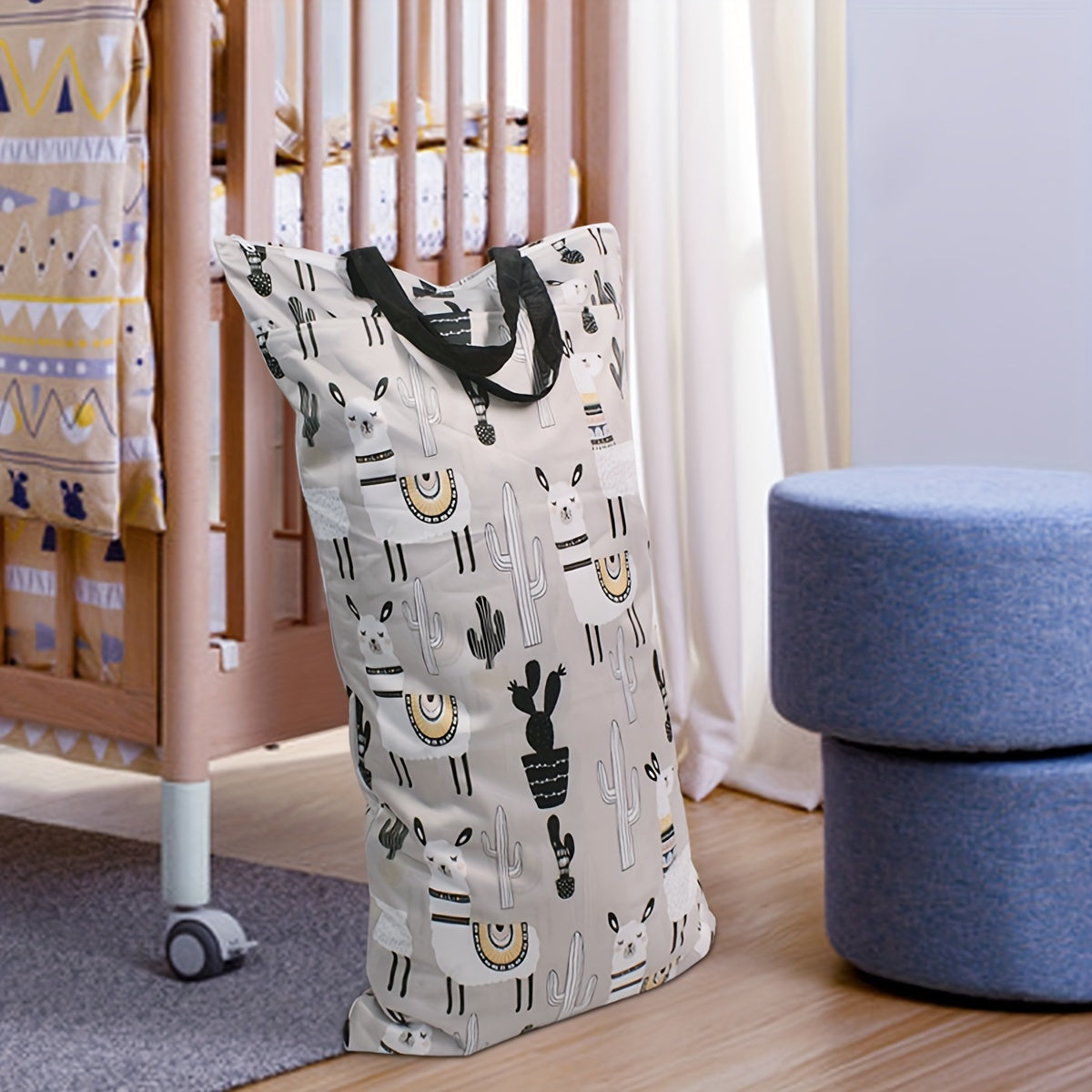 Reusable Hanging Wet Dry Cloth Diaper Pail Bag with Multiple Compartments