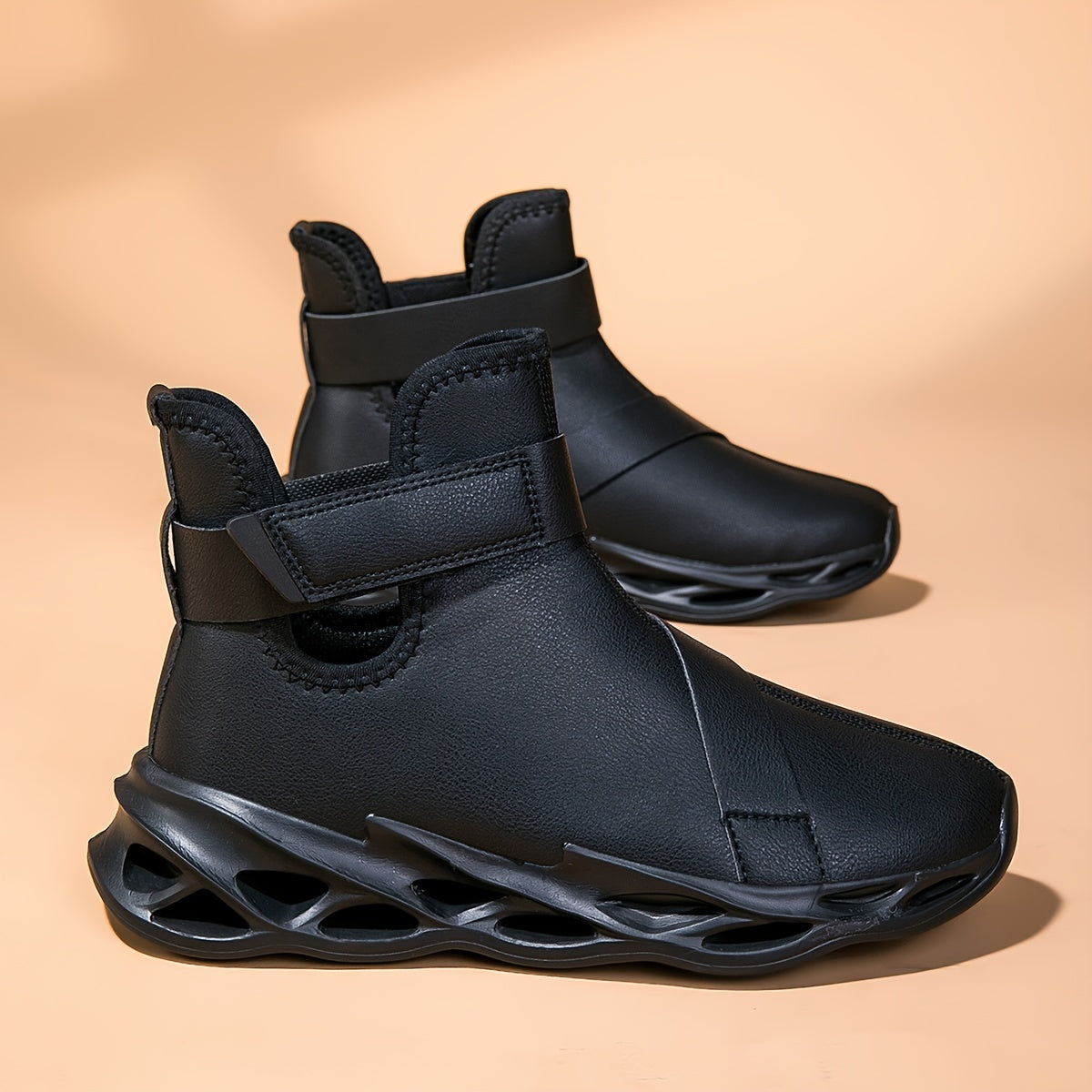 Men's Solid Ankle Sneakers Waterproof Non Slip Casual Shoes