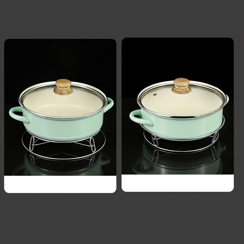 Stainless Steel Pot Rack Kitchen Storage Thickened Insulation Support