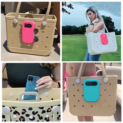 Silicone Mobile Phone Case Solid Detachable Beach Bag Travel Accessories