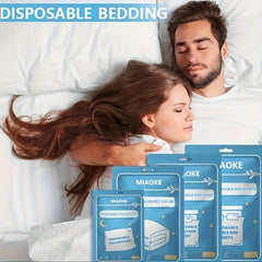 Disposable Bed Sheet Duvet Cover Pillowcase Quilt Cover for Travel Camping Hotel
