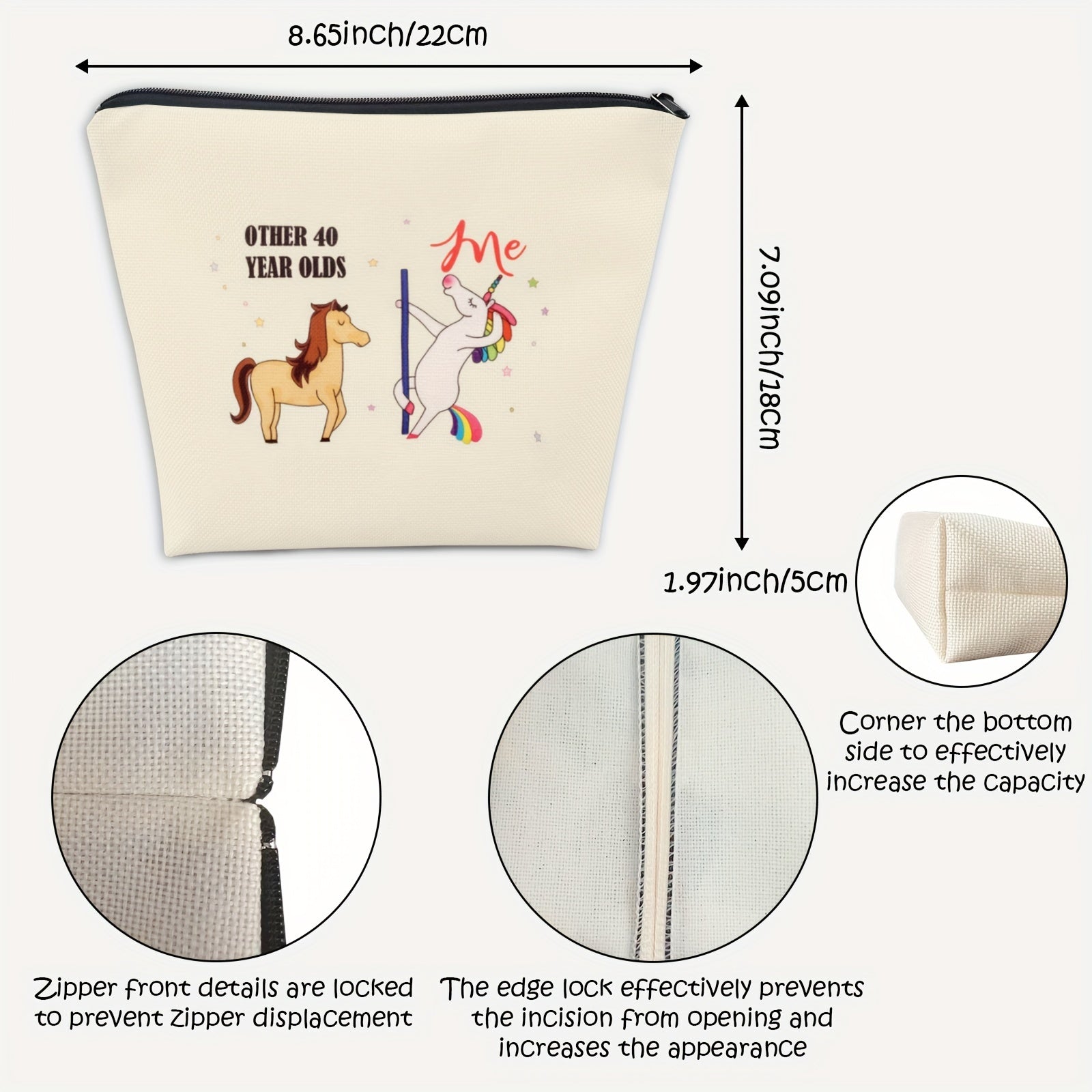 40th Birthday For Women 1983 Makeup Bag