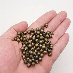 100pcs Mini Retro Bronze Small Bells For DIY Christmas Bracelet Necklace