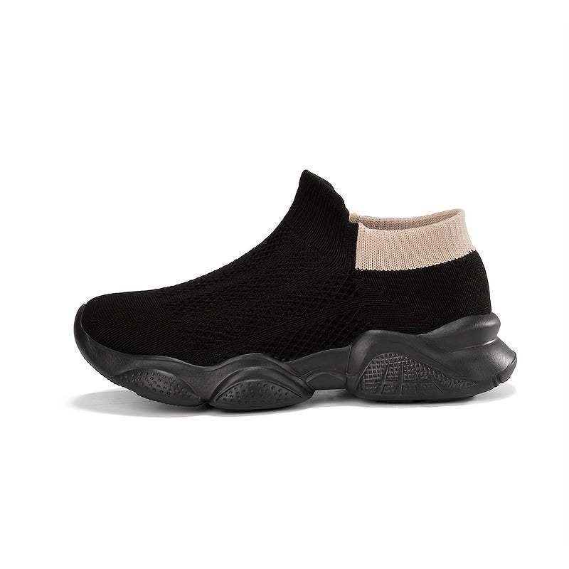 Boys Breathable Woven Sneakers Lightweight Anti Slip Low Top Slip On