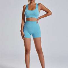 Women's Activewear Set: Sports Bra & High Waist Shorts for Yoga