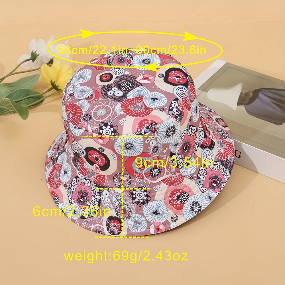 Ethnic Style Double Sided Sunshade Fishing Hiking Hat