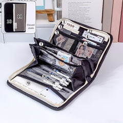 Large Capacity Pencil Case Stationery Box Portable for Office School Girls