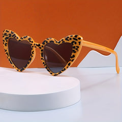 Leopard Print Frame Glasses UV400 Sunglasses for Girls